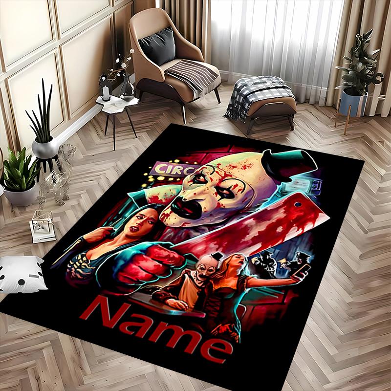 Custom personalization Terrifier Area Rug - Perfect For Kitchen, Bathroom,Laundry Room Decor Large Size Available,Gift All Seasons