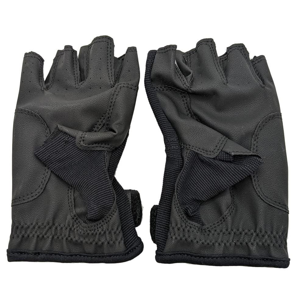 Перчатки для танцев на пилоне Mighty Grip, не заворачивающиеся (Черный S)