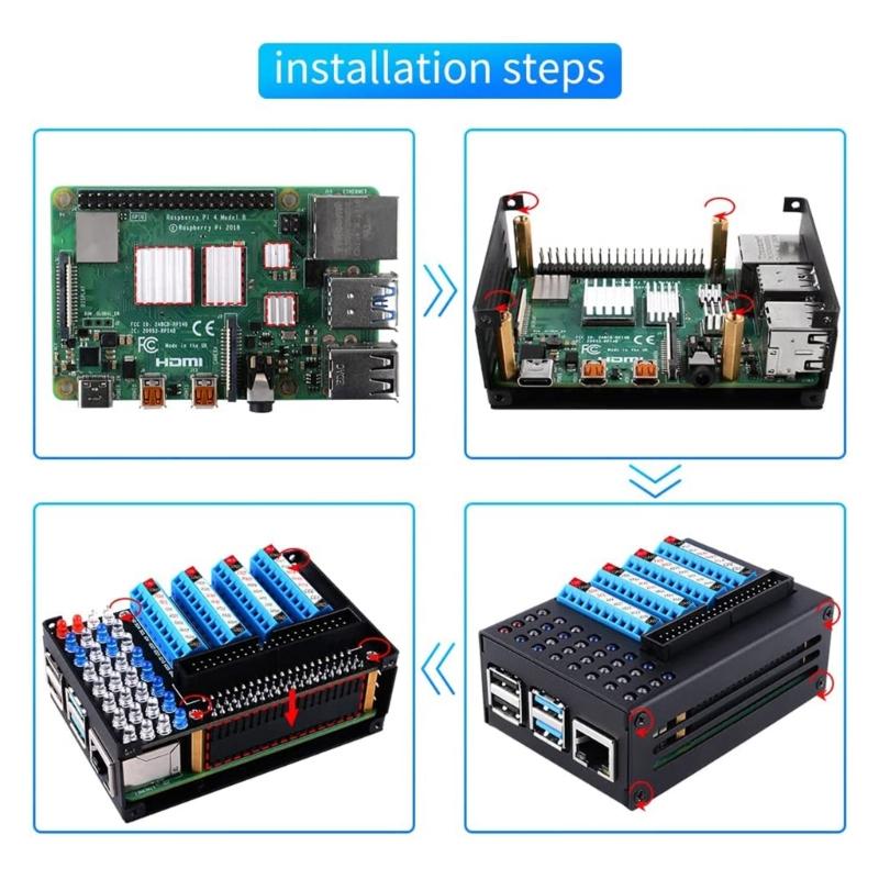Комплект клеммной колодки с винтовыми клеммами для Raspberry Pi 4B GPIO