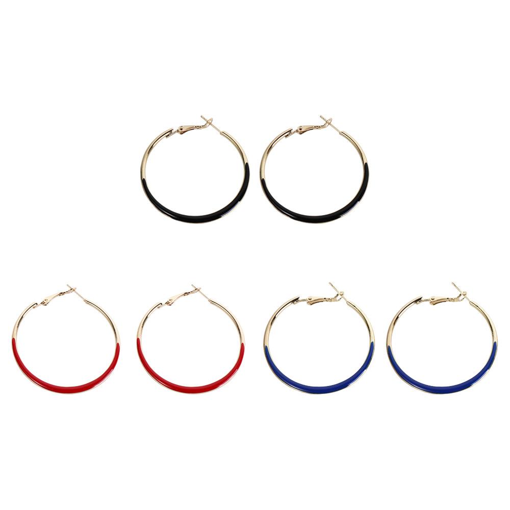 Серьги Pure Sweet Drip Glaze Large Circle Earrings Trendy Big Hoop Earring Female