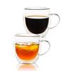 Coffee Mug [Insulates Hot and Cold Drinks, Keeps Ice from Melting] Double-walled Glass Coffee Cup, Heat-resistant Glass Cup (250ml, Set of 2)