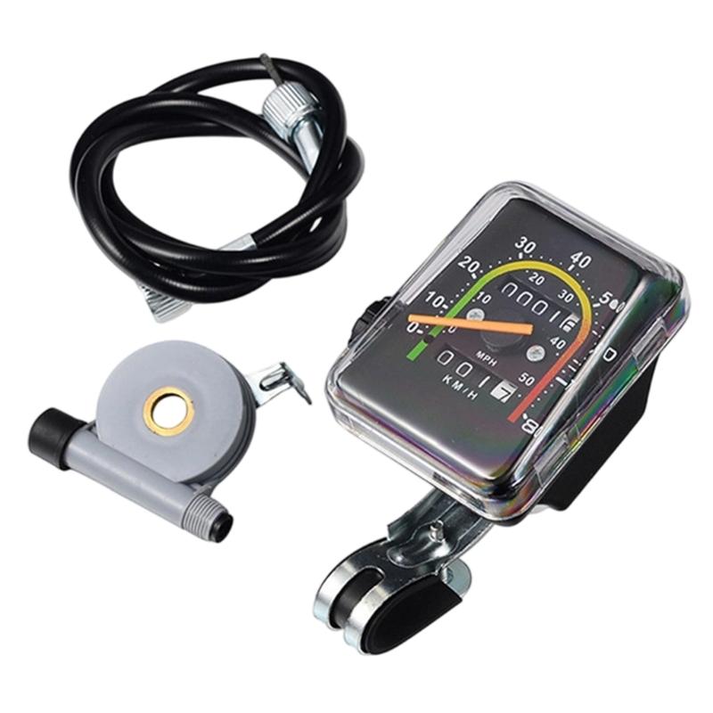 652F Easy To Install Retro Bike Speedometer Counter For Cycling Accurate Speed Aluminum