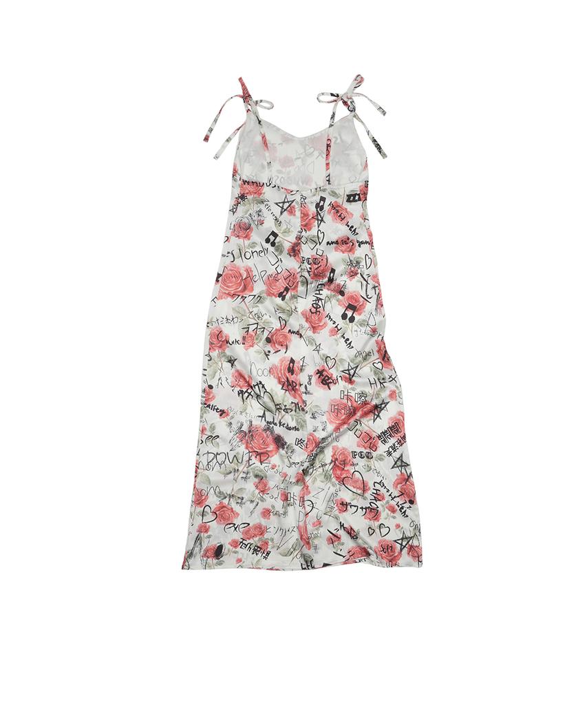 GRAILZ Graffiti Flower Dress [White]