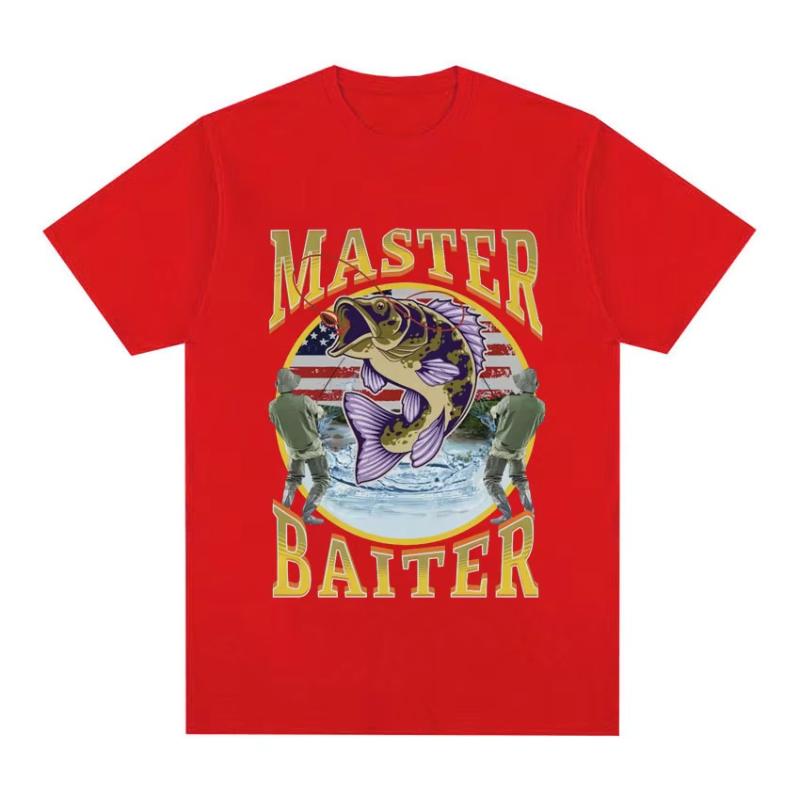 Funny Master Baiter Fishing Parody TShirt Summer Unisex Women Clothing Fashion T Shirts Cotton Short Sleeve Oversized Tshirt Tops