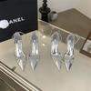 Fashion Women's Stiletto Sandals Spring New Pointy Head Shallow Mouth Rhinestone Butterfly Knot Anti-slip Wear-resistant High Heels
