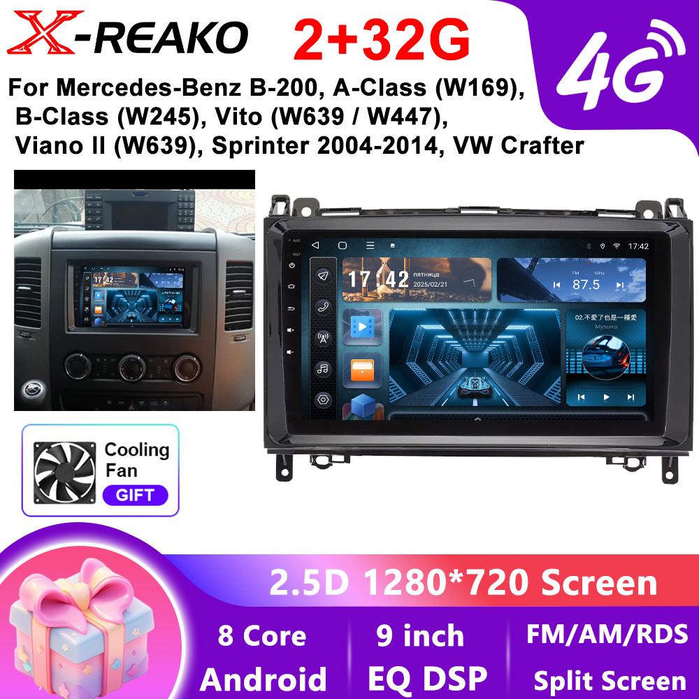Автомобильное радио для Mercedes Sprinter Benz B200 Vito W639 Viano B Class W169 W245 W209 Мультимедиа Carplay Авто Стерео