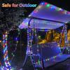Solar Rope Lights Outdoor Waterproof 50/100LED String Light Clear PVC Tube Light for Camping Pool Railing Porch Tree Yard Decor