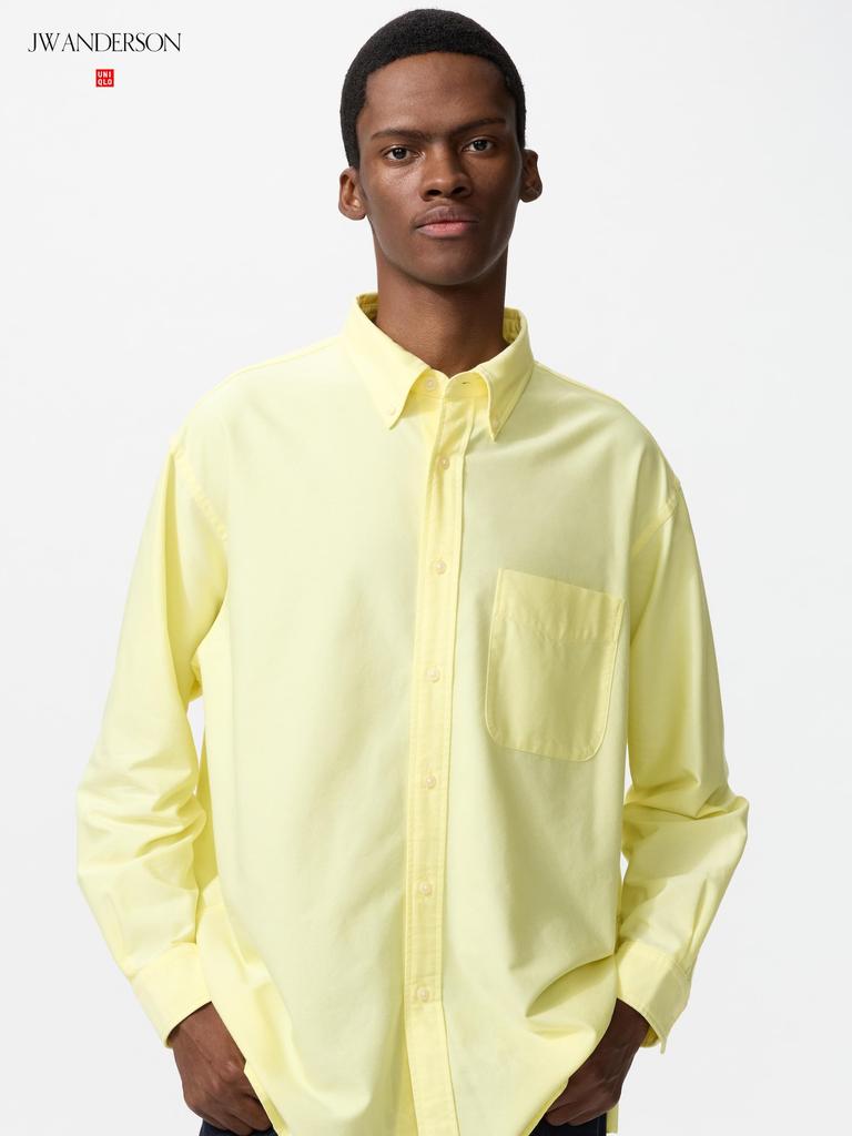 Uniqlo Рубашка Oxford Oversize с длинным рукавом 