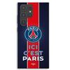 Coque téléphone - MANIACASE - Samsung Galaxy S23 Ultra - Silicone TPU - Noir - PSG 'Ici c'est Paris'