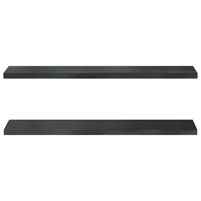 Maison Exclusive - Étagères murales 2 pcs 100x23,5 cm noir acier inoxydable