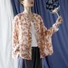 Johnature Женские рубашки с цветочным принтом в китайском стиле, топы, осенние винтажные рубашки с длинными рукавами и пуговицами рами