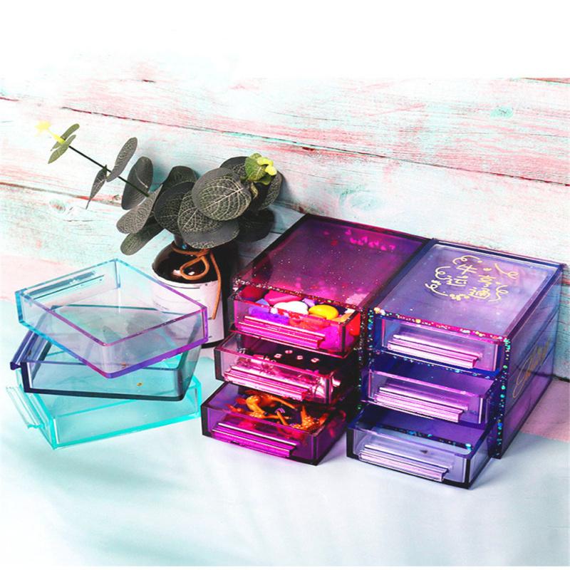 Storage Box Epoxy Resin Molds Diy Drawer Box Silicone Mold Storage Case Mold For Trinket Handicrafts