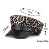 Hat industry осень и зима новый ПУ леопардовый берет R