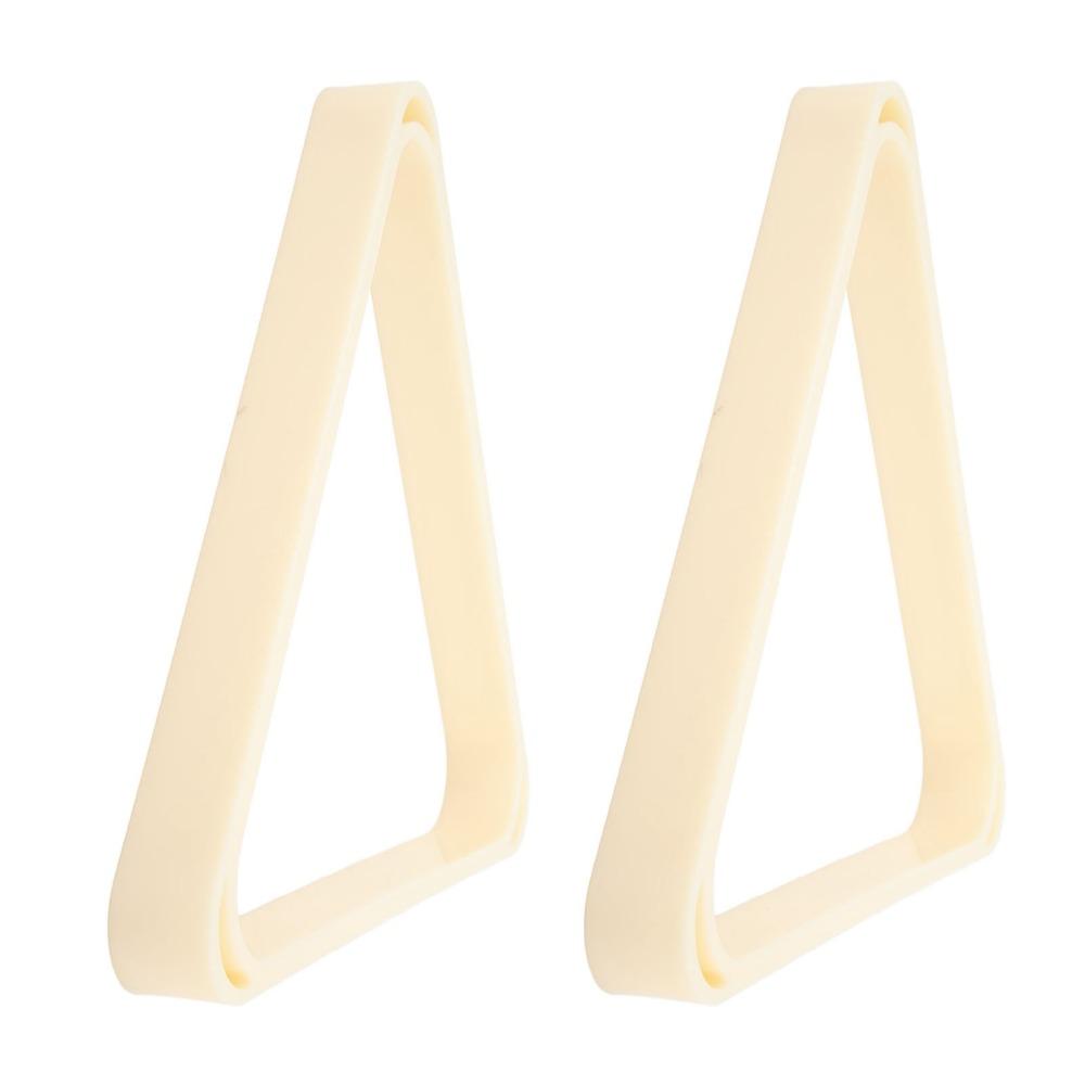 2pcs Strong Build Snooker Triangle Rack White Color Billiard Ball Rack Pool Hall Use