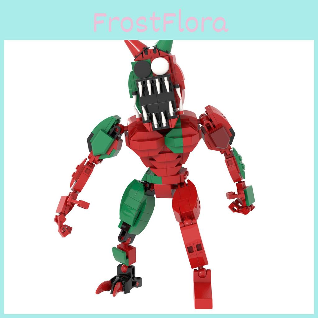 Red Monster Green Assembly Building Block Children Toy Model Ornament Desktop