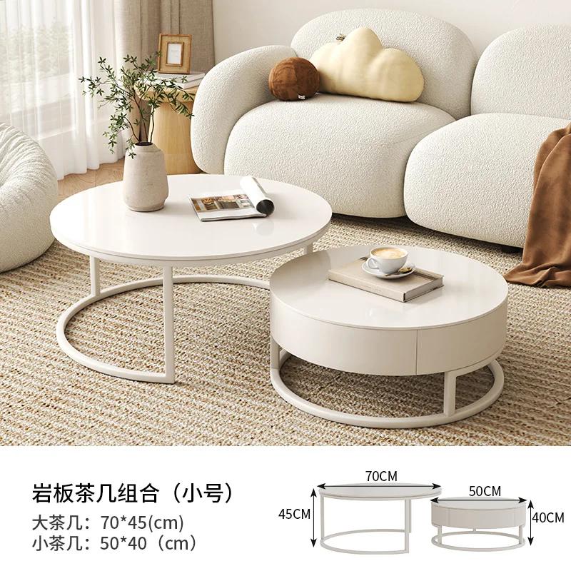 For Französischer Luxus-Couchtisch mit Stauraum, nordischer moderner Vintage-Couchtisch, minimalistisch,