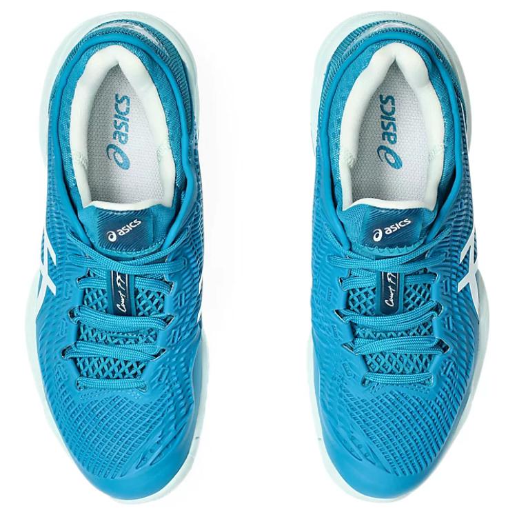 Asics Court FF 3 Teal Blue White (Womens) Women Sneakers 1042A220-401