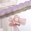 Trendy Bow Pearl  Hairpin Elegant Bangs Pearl Clips Fashion Bowknot Hair Clips  Wedding