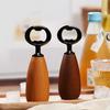 Wooden Handle Bottle Opener Metal Beer Bottle Opener Portable Can Opener for Beer Soda Cider Kitchen Bar Picnic
