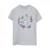 Womens/Ladies Alice In Wonderland Falling Cotton Boyfriend T-Shirt