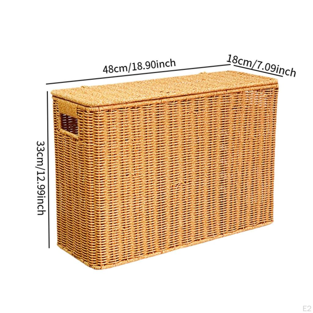 Узкий и высокий ящик для хранения журналов, легкий многофункциональный органайзер для мелочей с крышкой