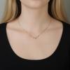 Source Jewelry Factory Anti-Tarnish Gold Plated S925 Silver Five Stone Heart Curve Moissanite Necklace for Romantic Fine Jewelry
