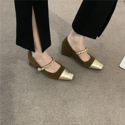 Модная Горячая Распродажа Французский Стиль Мэри Джейн Средний Каблук Одинарная Обувь Женская Ретро Шик Модель Осень 2025 Хорошо Сочетается с Юбками Взрослая Обувь