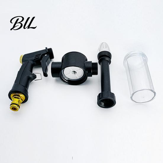 Versatile Garden Hose Nozzle with Foam Cannon, 3 Spray Modes, High-Pressure Car Wash Sprayer Nozzle, Heavy Duty Booster for Washing Outdoor