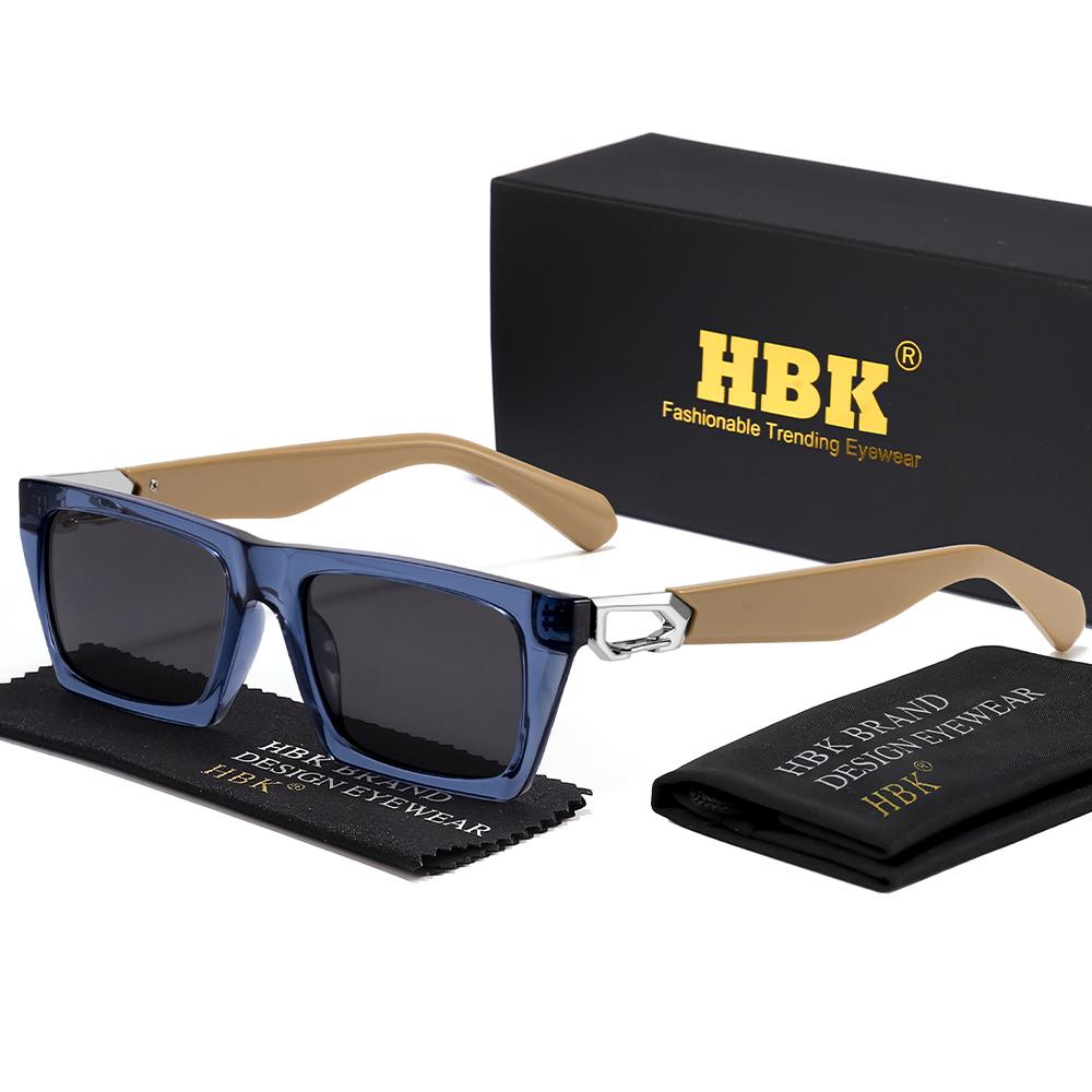 HBK Винтажные Мужские Модные Солнцезащитные Очки Ацетатная Квадратная Рамка Очки Роскошные Женские Для Улицы Туризма Солнцезащитные Очки Унисекс UV400