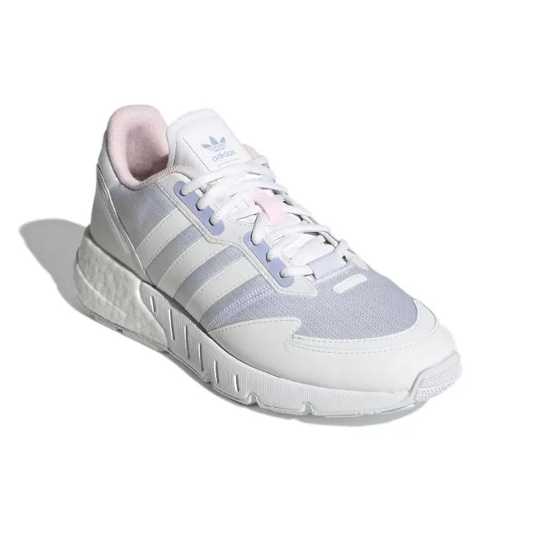 Adidas Womens ZX 1K Boost 'White Violet Tone' (women's sizes) Cloud White / Cloud White / Violet Tone Casual Shoes H02939