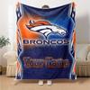 Name Custom Denver Broncos Logo Print Flannel Blanket High Quality Warm Comfortable Cover for All Seasons Perfect for Gifts Home Decor