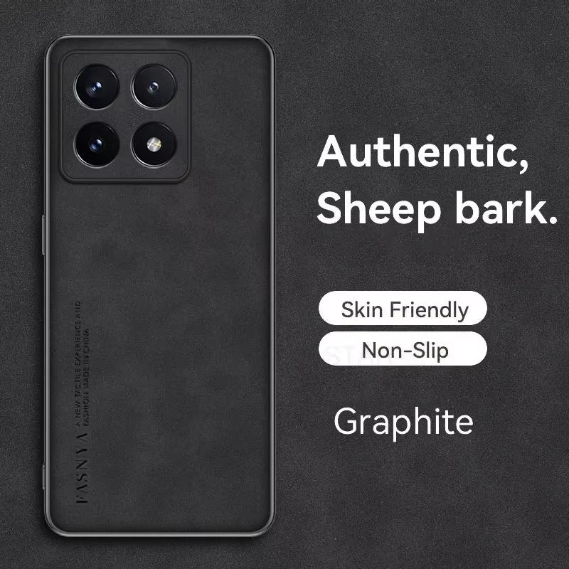 Mi14t 14tpro Роскошный чехол из овчины для Xiaomi Mi 14t Pro 5g Business Retro Protect Back Cover On 14 T Xiaomi14t Shell