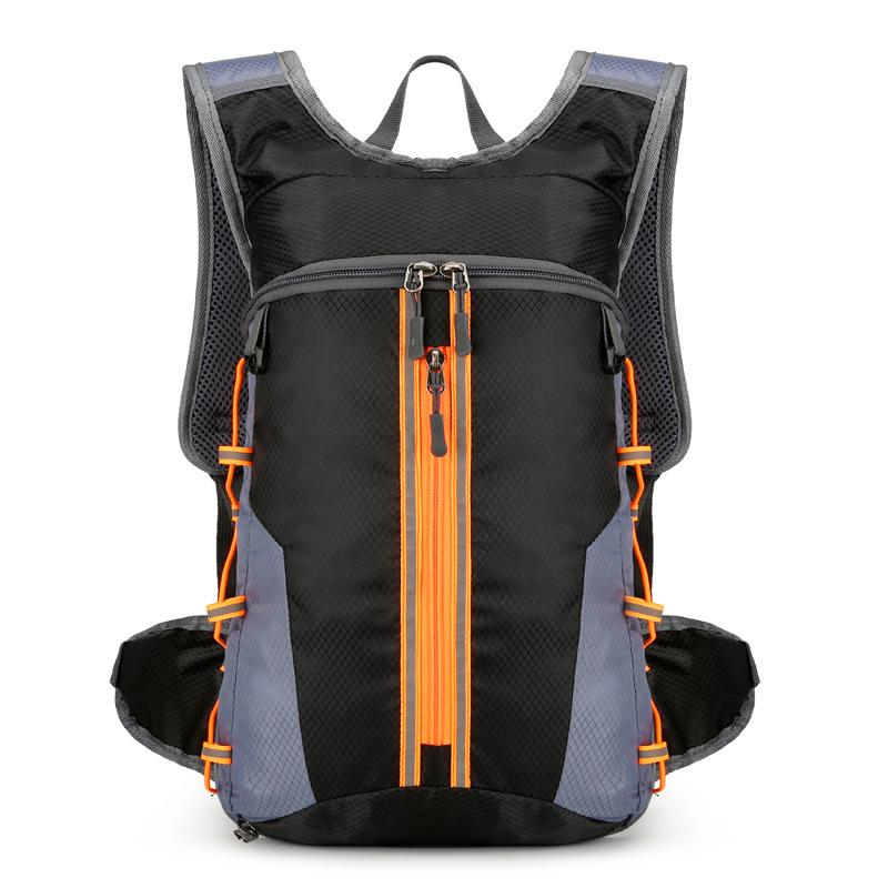 Lightweight, Breathable Outdoor Cycling Backpack with Water Bag & Helmet Storage - Unisex Wear-Resistant Design