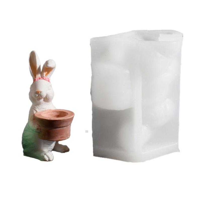 Easy Releases Silicone Rabbits Mould For Artisanal Craft And Decorations