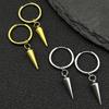 Punk Spike Rivet Hoop Earrings For Women Men Ear Studs Stainless Steel Gothic Hip Hop European and American Earring Jewelry Gift