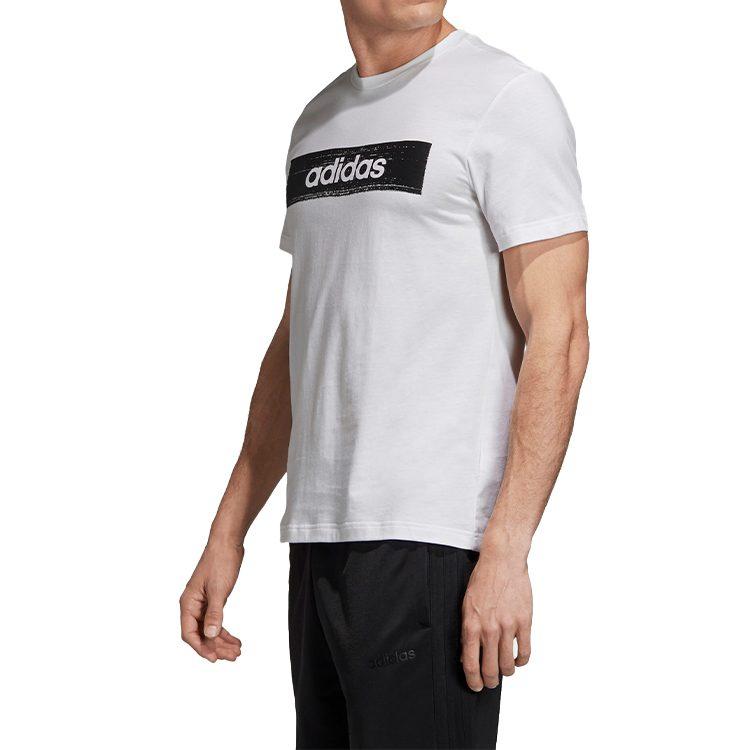 adidas Футболки Мужские Белые С Круглым Вырезом Умеренный Прямой Крой EI4587