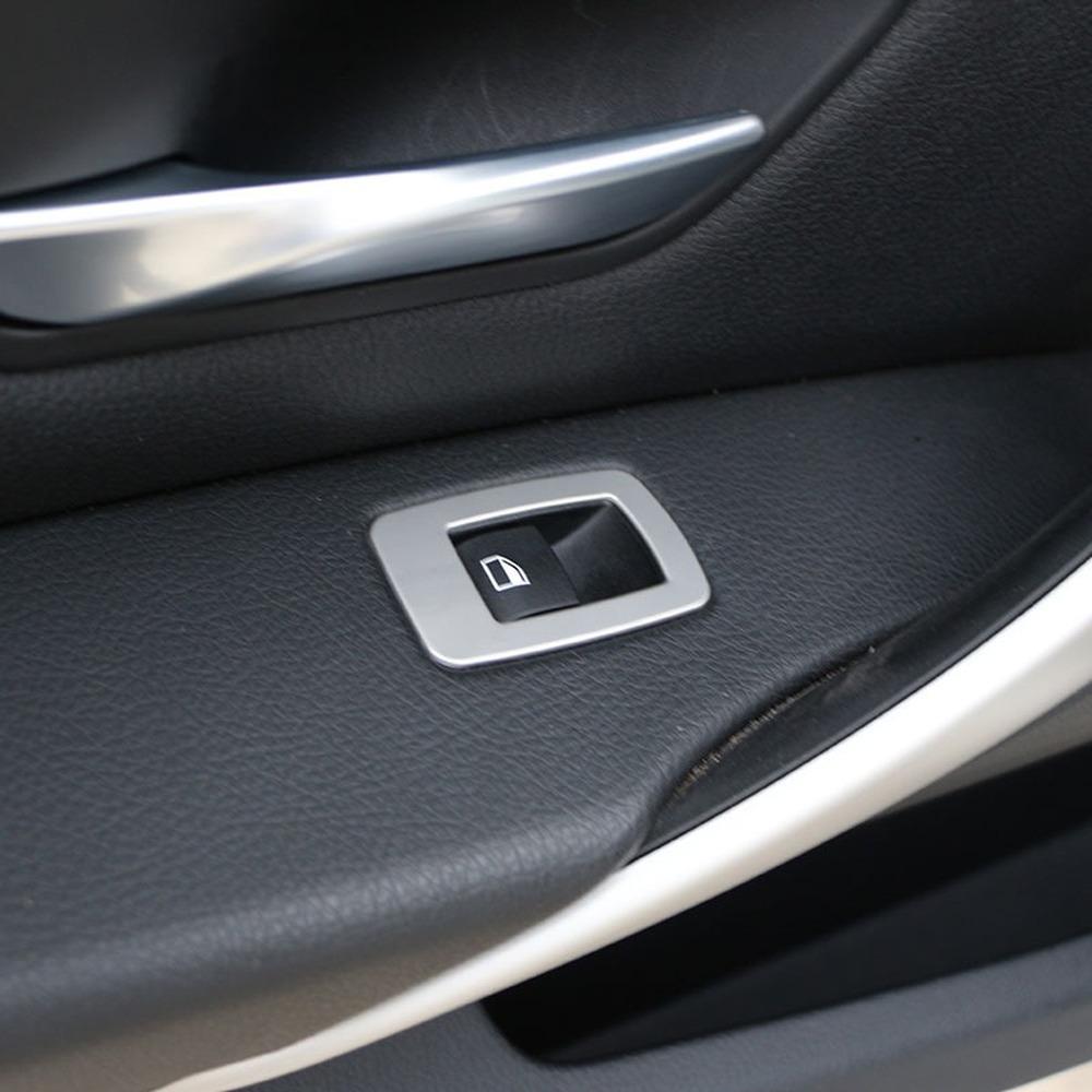 4 шт./компл., нержавеющая сталь, внутренняя крышка переключателя двери автомобиля, окна, накладка, наклейка для BMW F30 F34 320 328I GT 2013-2016