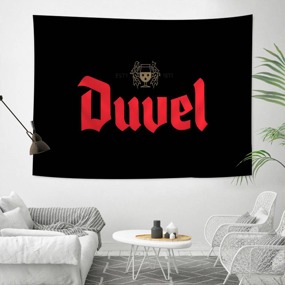 Duvel Beer Anime Tapestry Hippie Flower Wall Carpets Dorm Decor Wall Hanging Home Decor