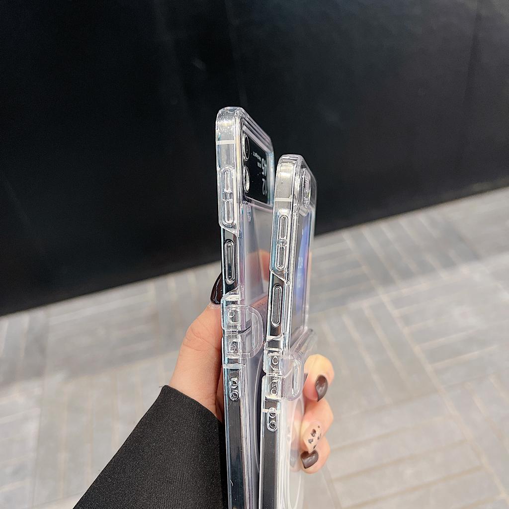 Для Magsafe Magnetic 3PCS Case для Samsung Z Flip6 Flip5 Flip4 ударопрочный прозрачный ПК жесткий тонкий чехол для телефона чехол