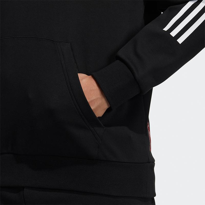 Adidas Мужские толстовки с капюшоном CNY Series Gfx Hs с логотипом, черные GP1839