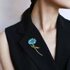 Fashion Carnation Brooch Women Simple Elegance Enamel Plant Fine Workmanship Shiny Corsage Brooch Suit Accessories