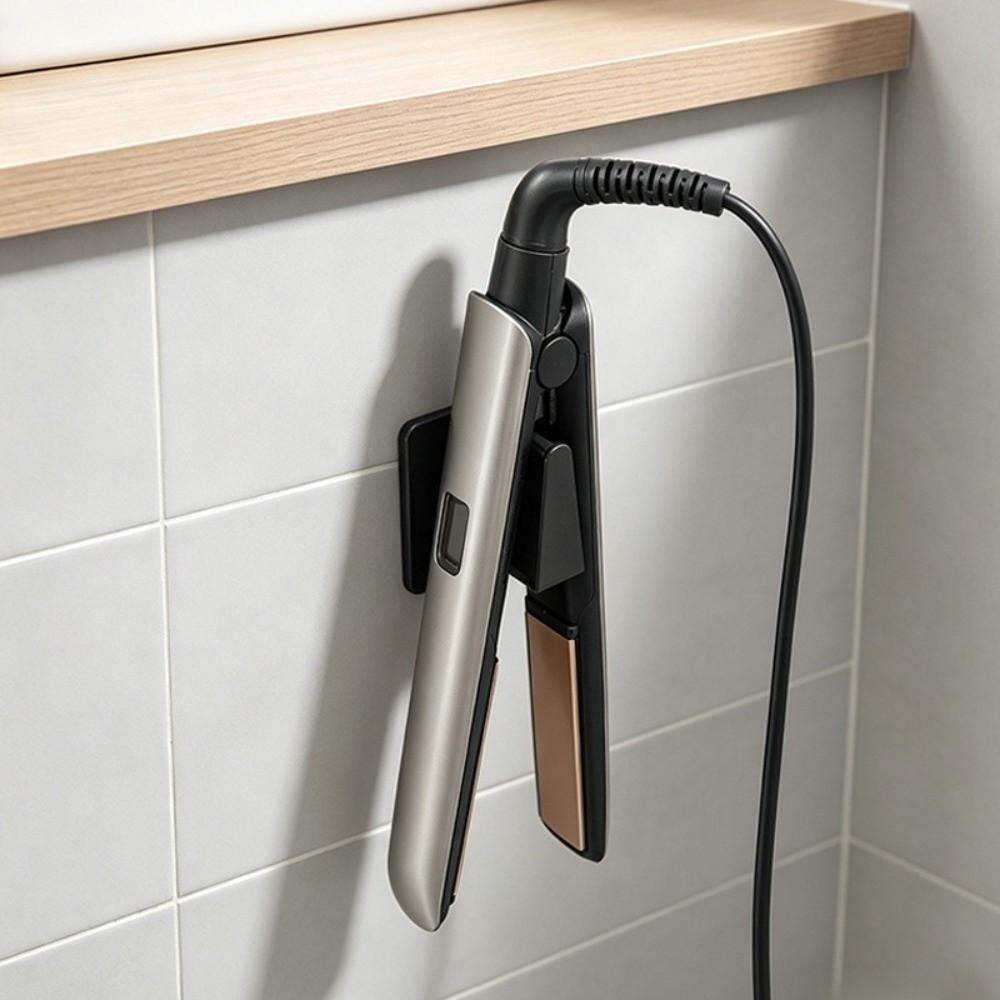 Wall Mounted Hair Styling Tool Organizer Practical Storage Organizer Rack Bathroom