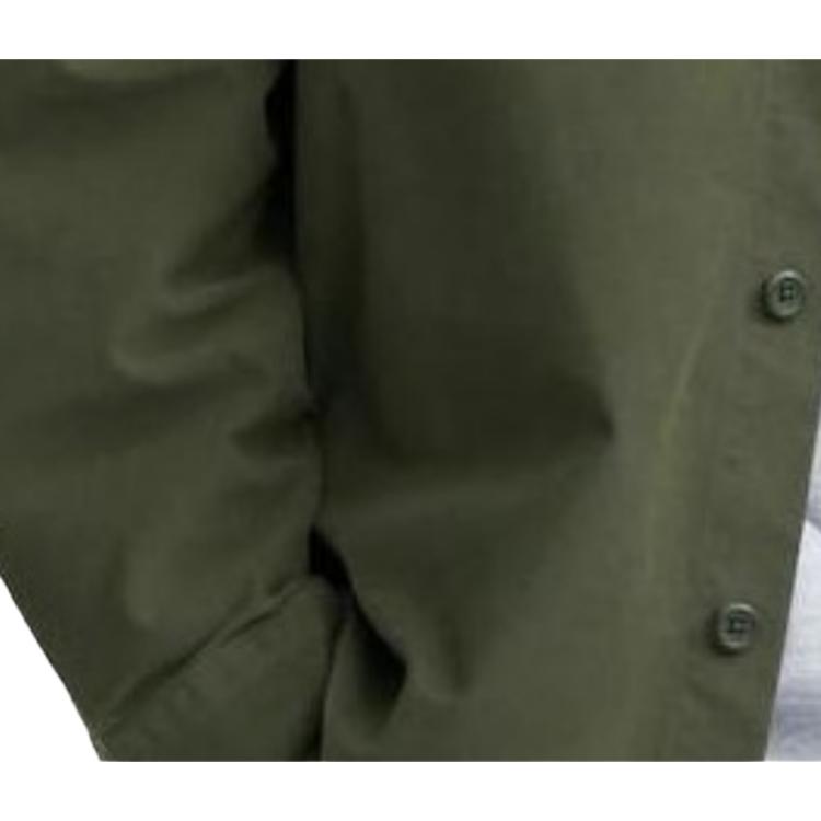 Uniqlo Однотонная свободная легкая рабочая рубашка Унисекс рубашки Оливковый 462092-56