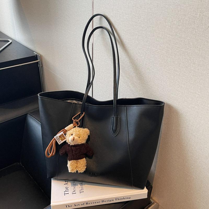 Сумка женская большой вместимости 2025 новая осень и зима высококлассная коричневая студенческая сумка через плечо для занятий, сумка-тоут для поездок на работу