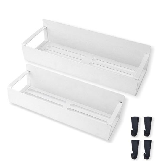 Магнитная полка для специй на холодильник с крючками, полая конструкция, нержавеющая, прочная, несущая, большая