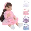 22 дюйма/55 см Одежда для куклы Многоцветное Мини-зимнее платье Креативное платье для куклы Повязка на голову