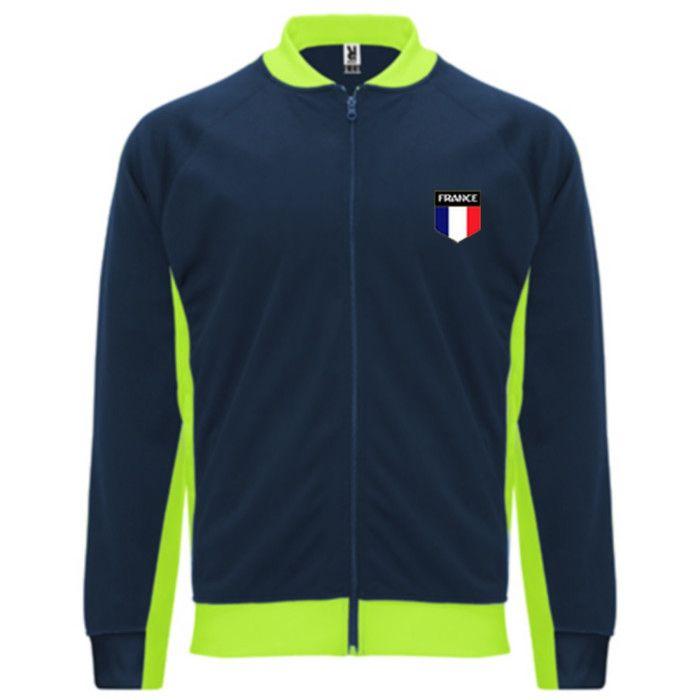 Jogging foot France bleu royal et jaune enfant - - Bleu