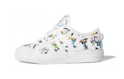 Disney x Originals Nizza Sport Гуфи Удобные Нескользящие Низкие Кеды для Скейтборда Белые FW3823