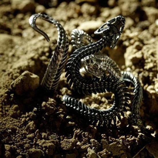 2 шт. преувеличенные панк-обернутые кольца медного бронзового цвета в форме змеи мужские регулируемые кольца для