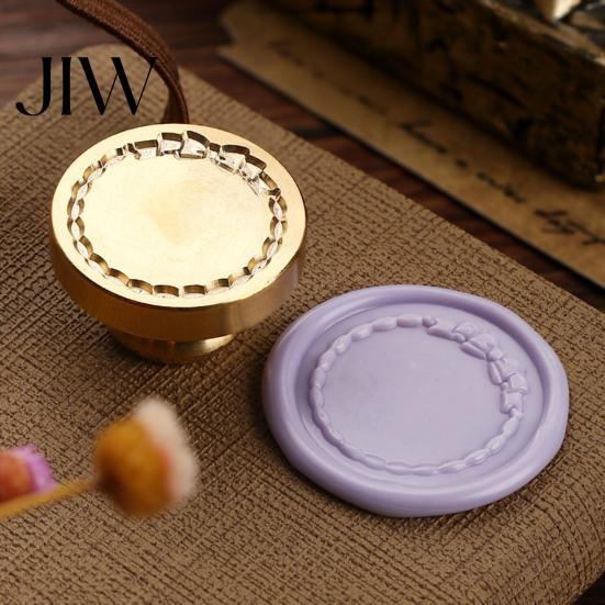 Scrapbooking Seal Head Minimalist Frame Wax Stamp Head, Solid Brass Engraved Sealing Holiday Card Embellishment Replacement Heads for Envelope